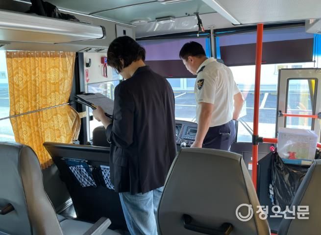 봉화교육지원청 2025년 상반기 어린이 통학버스 합동 안전점검 실시